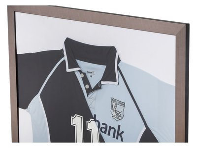 Mariotto geborstelde lijst met RVS kleur en zwarte zijkant