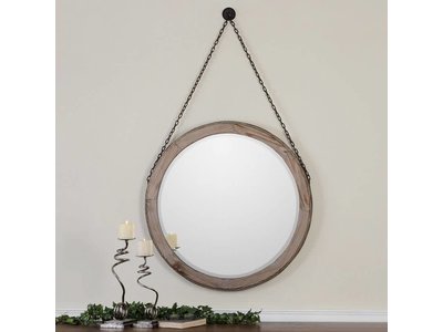 Apulia - ronde spiegel - hout