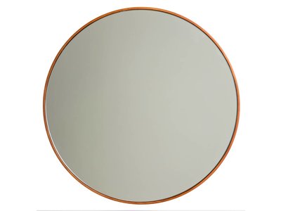 Calabria - Smalle Ronde Spiegel - Bruin Gekleurd Frame