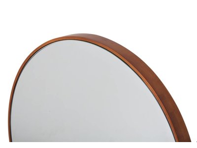 Calabria - Smalle Ronde Spiegel - Bruin Gekleurd Frame