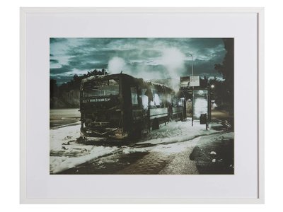 Bus fire by Hans Eiskonen