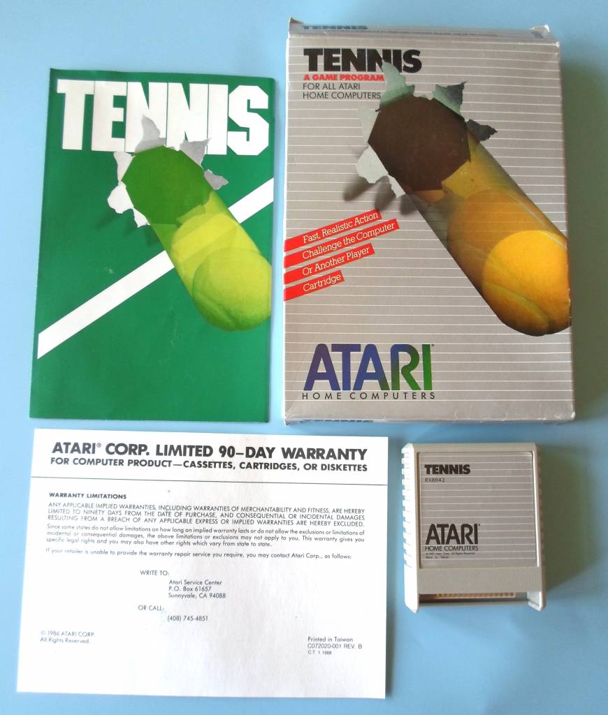 TENNIS for Atari 400 / 800 / XE / XL home computers - with box &