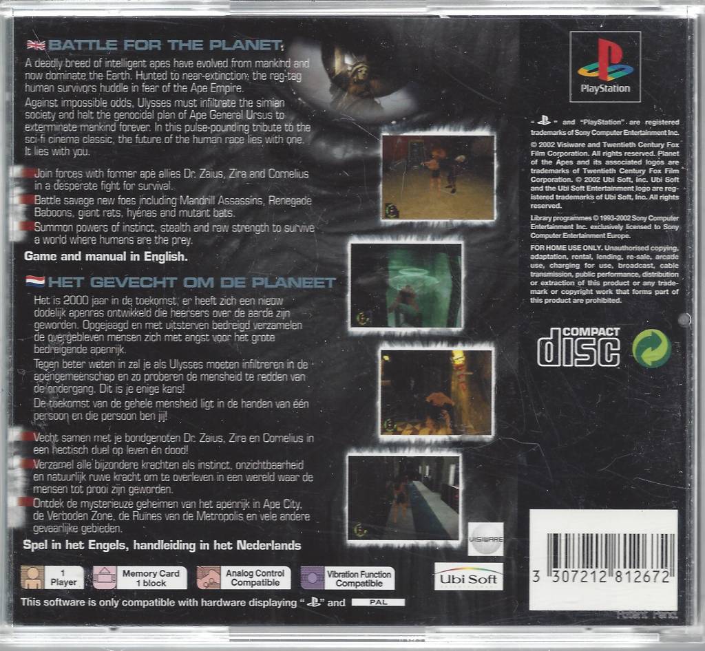 Planet of the Apes - Playstation 1 PS1 PSX PAL - Passion For Games