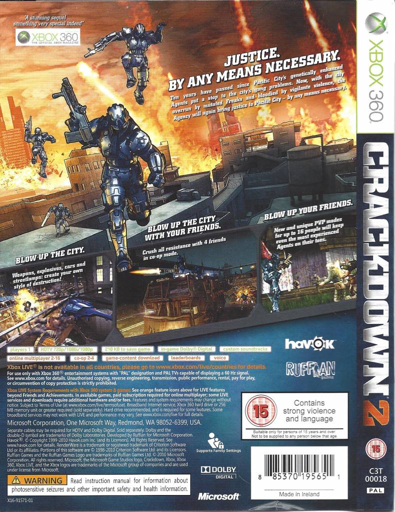 Crackdown 2 for Xbox 360 - worldwide shipping, fast dispatch - Passion ...