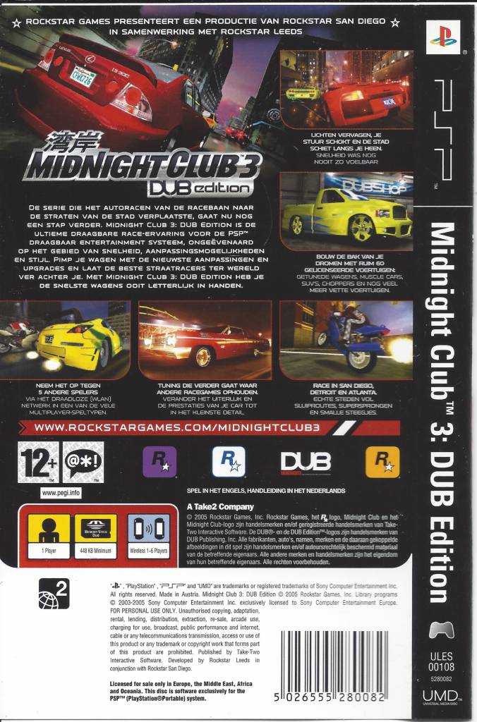 Midnight Club 3 DUB Edition for Playstation Portable PSP - Passion For ...