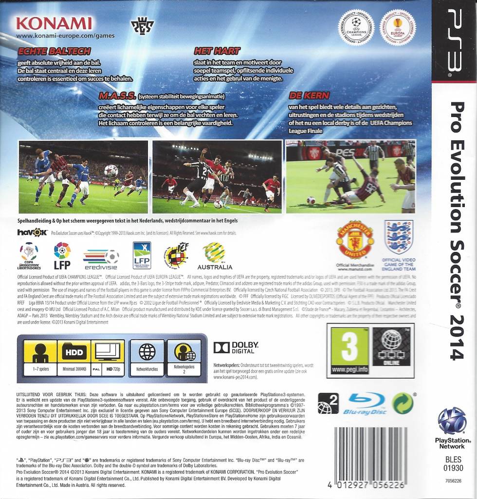 PES 2014 - PRO EVOLUTION SOCCER 2014 for Playstation 3 PS3