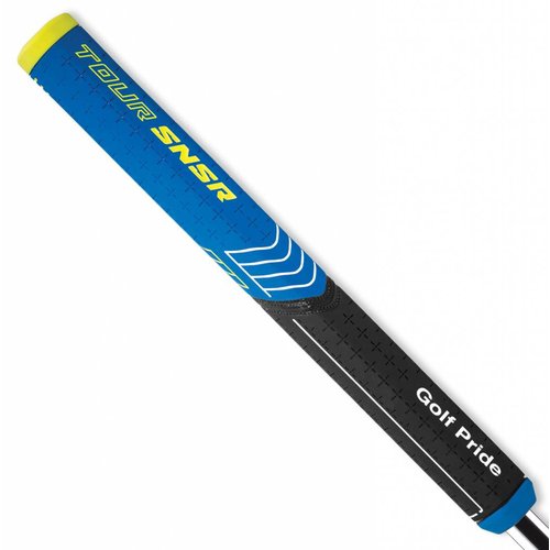 GolfPride Tour SNSR Straight Putter Grip 140cc - Zwart Blauw Geel GolfPride Tour SNSR Straight Putter Grip 140cc - Zwart Blauw Geel