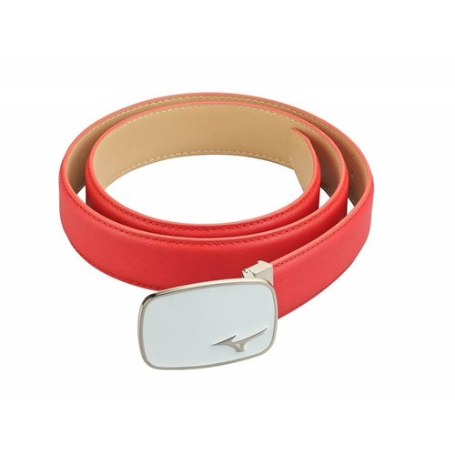 Mizuno Lederen Logo Broekriem 2018 - Rood Wit Mizuno Lederen Logo Broekriem 2018 - Rood Wit