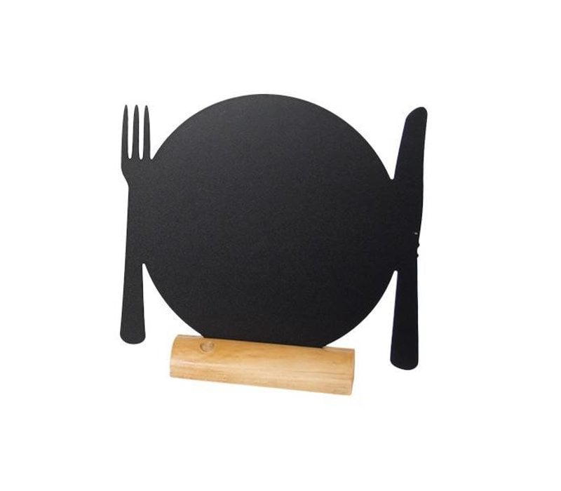 securit chalkboard table wood silhouette plate inc