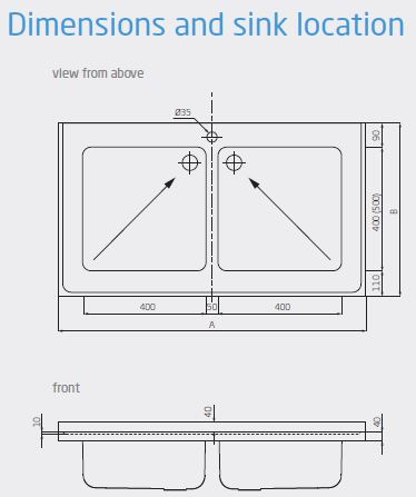 RVS + Spoelbakken 300(h)mm HEAVY DUTY 1200(b)x700(d)x885(h)mm