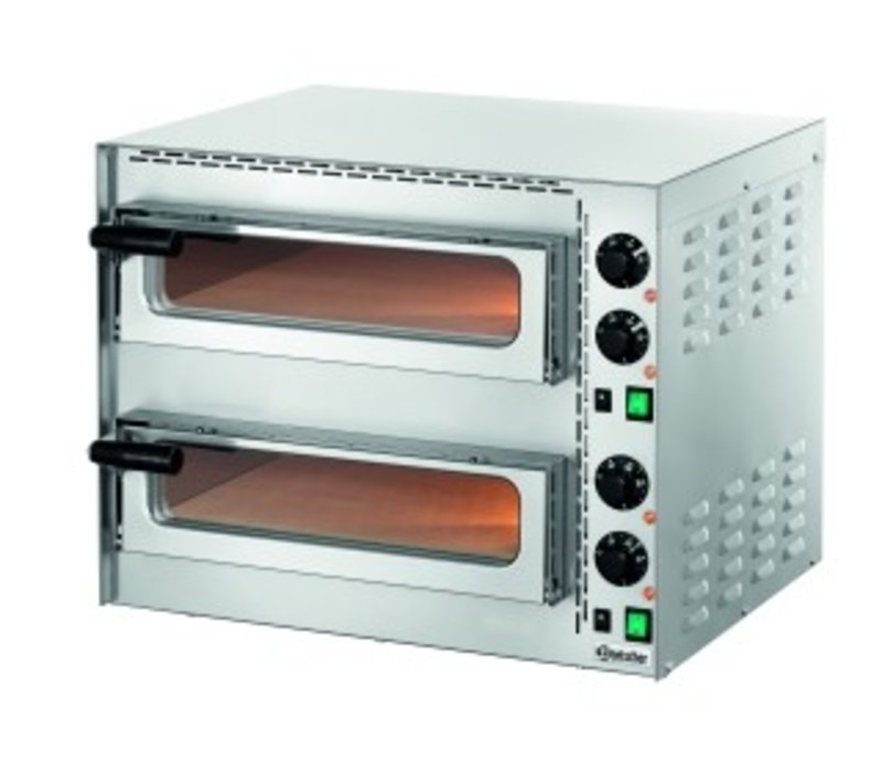Bartscher Mini Pizza Oven 2x1 Pizza Ø35cm Adjustable temperature up