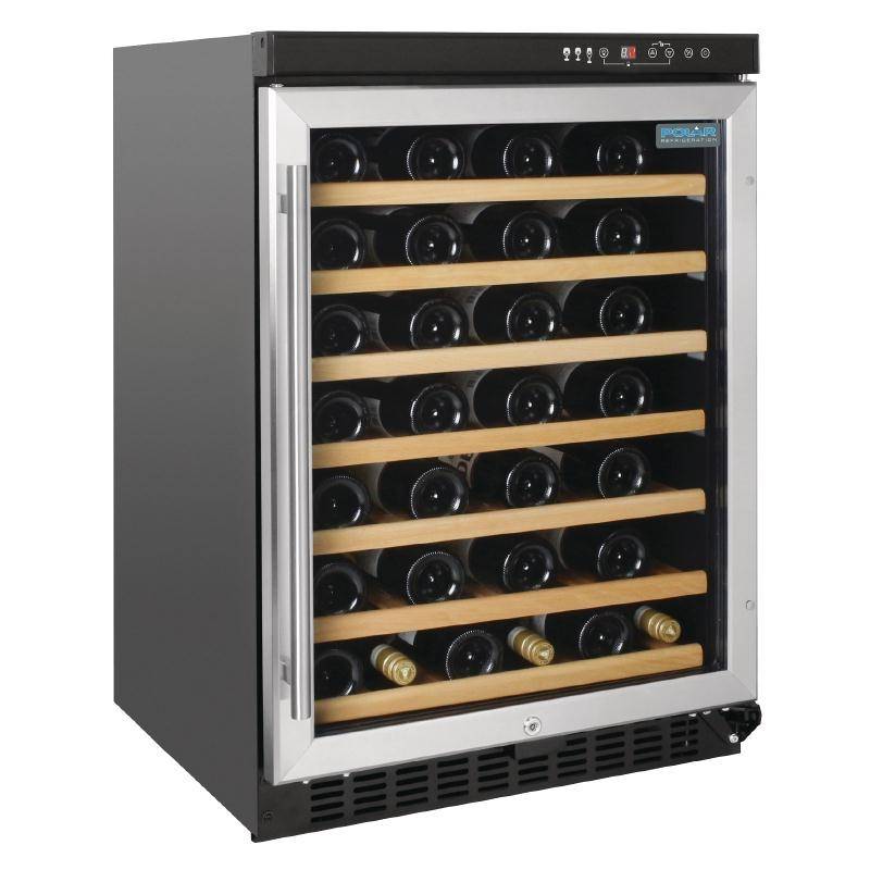 Wine Cooler Polar For 54 Bottles 7 Shelving 595x570x865 H Mm