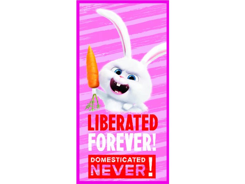 The Secret Life Of Pets Liberated Beach Towel 70 X 140 Cm Pink