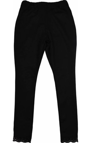Soekartien Zwarte legging met kantrandje Soekartien Zwarte legging met kantrandje