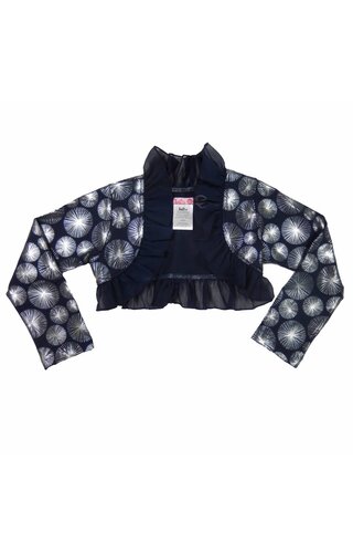LoFff Feestbolero blauw met zilver LoFff Feestbolero blauw met zilver