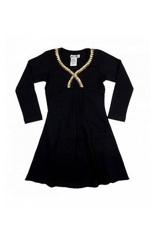 LoFff SPECIAL PRICE: Zwart met goud feestjurkje LoFff SPECIAL PRICE: Zwart met goud feestjurkje