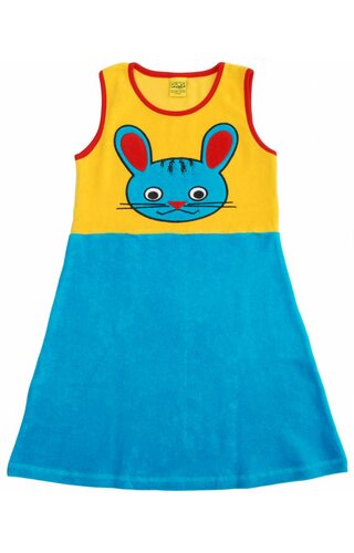 DUNS Sweden Overgooier badstof muis, geel blauw DUNS Sweden Overgooier badstof muis, geel blauw