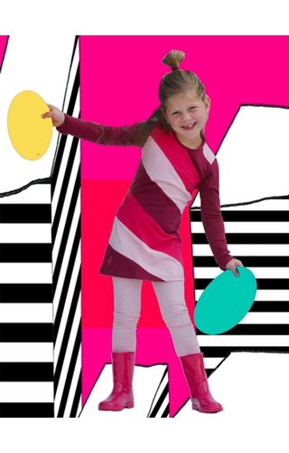Happy nr 1 Jurkje met roze strepen Happy nr 1 Jurkje met roze strepen
