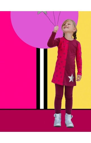 Happy nr 1 Jurkje roze met ster Happy nr 1 Jurkje roze met ster