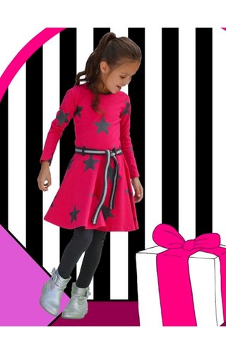 Happy nr 1 Roze sterren dansjurkje Happy nr 1 Roze sterren dansjurkje