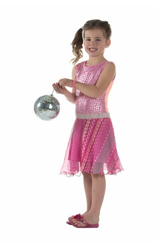 LoFff Roze zomerjurkje met zilverprint LoFff Roze zomerjurkje met zilverprint