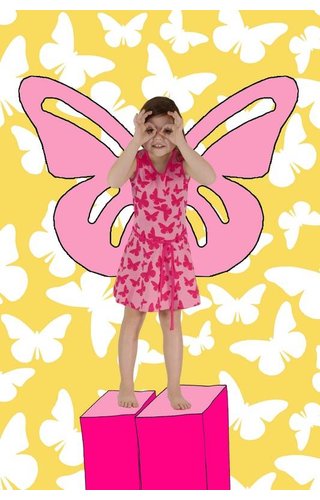 Happy nr 1 Vlinderjurkje roze, zomer 2018 Happy nr 1 Vlinderjurkje roze, zomer 2018