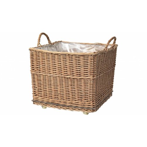 Broste Copenhagen opbergmand riet met wielen - 42 cm Broste Copenhagen opbergmand riet met wielen - 42 cm