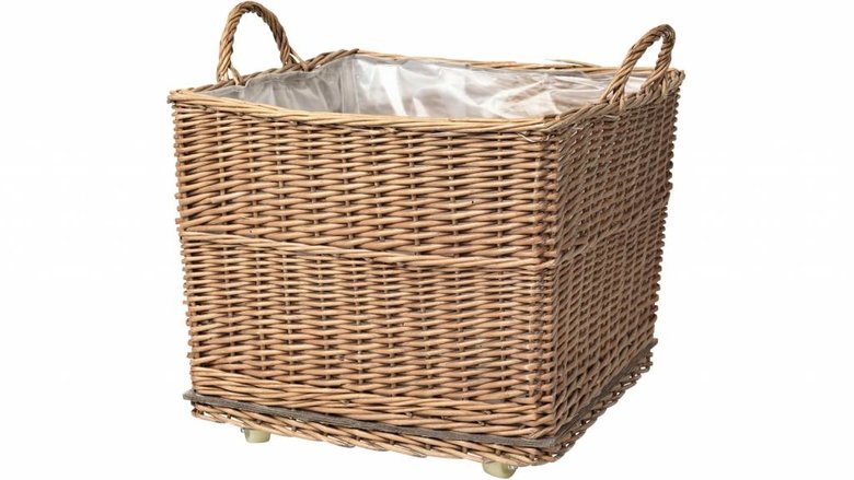 Broste Copenhagen opbergmand riet met wielen - 42 cm