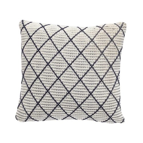 Hubsch kussen, katoen, blauw/wit patroon Hubsch kussen, katoen, blauw/wit patroon