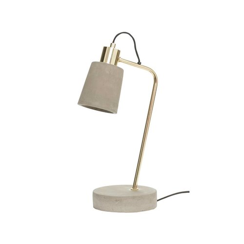 Hubsch Tafellamp beton/messing - grijs, goud - 45 cm Hubsch Tafellamp beton/messing - grijs, goud - 45 cm