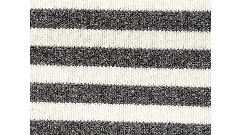 Hubsch plaid, lamswol, zwart/wit strepen, 130x200cm