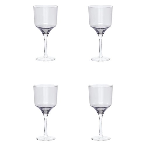 Hubsch wijnglazen rode wijn - grijs glas - 4st. Hubsch wijnglazen rode wijn - grijs glas - 4st.