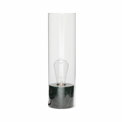 Hubsch tafellamp marmer/glas groen - 12x40 cm Hubsch tafellamp marmer/glas groen - 12x40 cm