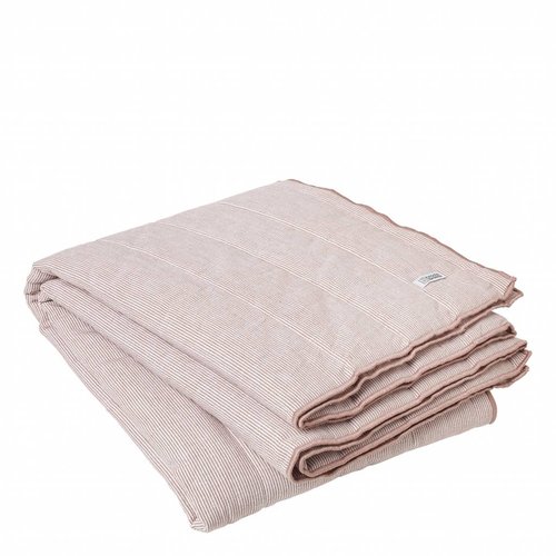 Broste Copenhagen plaid 'Nava' roze/wit - 130 x 170 cm Broste Copenhagen plaid 'Nava' roze/wit - 130 x 170 cm
