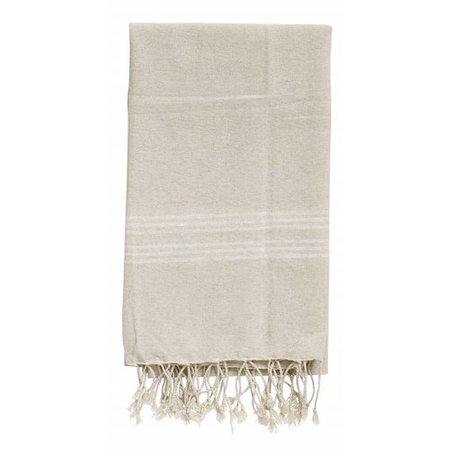 Nordal hammamdoek beige/wit - 90 x 170 cm Nordal hammamdoek beige/wit - 90 x 170 cm