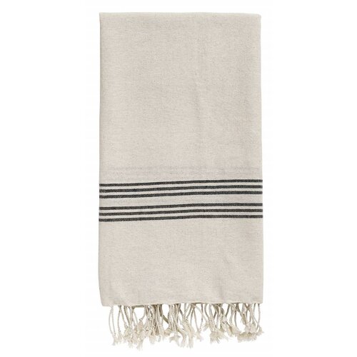 Nordal hamamdoek beige/zwart - 90 x 170 cm Nordal hamamdoek beige/zwart - 90 x 170 cm