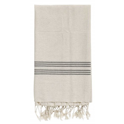 Nordal hamamdoek beige/grijs - 90 x 170 cm Nordal hamamdoek beige/grijs - 90 x 170 cm