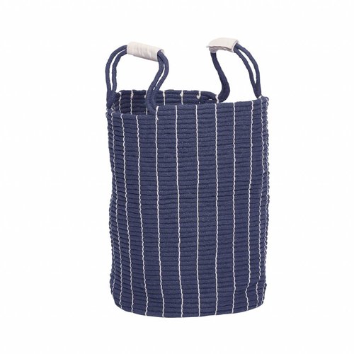 Hubsch opbergmand blauw katoen Hubsch opbergmand blauw katoen