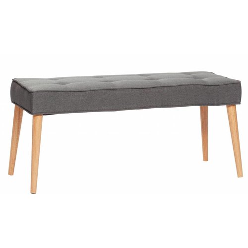 Hubsch bank naturel/donkergrijs hout/stof Hubsch bank naturel/donkergrijs hout/stof
