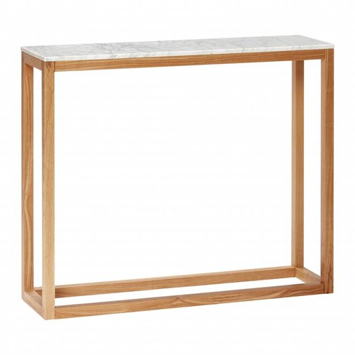 Hubsch sidetable bruin/wit eikenhout/marmer Hubsch sidetable bruin/wit eikenhout/marmer