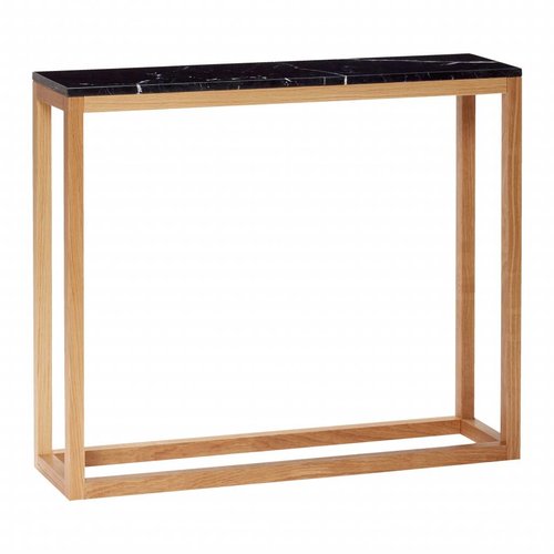 Hubsch sidetable bruin/zwart eikenhout/marmer Hubsch sidetable bruin/zwart eikenhout/marmer