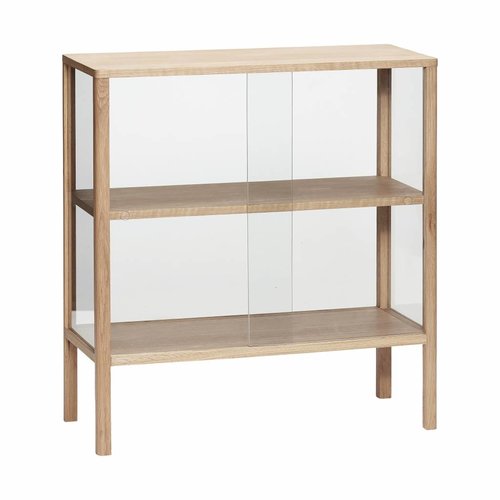 Hubsch vitrinekast bruin eikenhout/glas Hubsch vitrinekast bruin eikenhout/glas