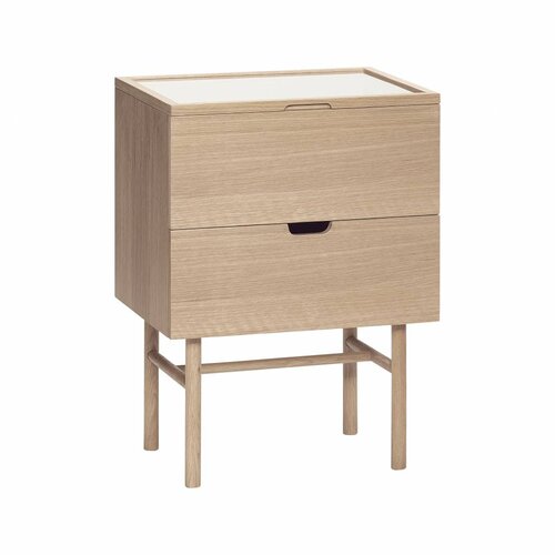 Hubsch vitrinekast bruin eikenhout Hubsch vitrinekast bruin eikenhout