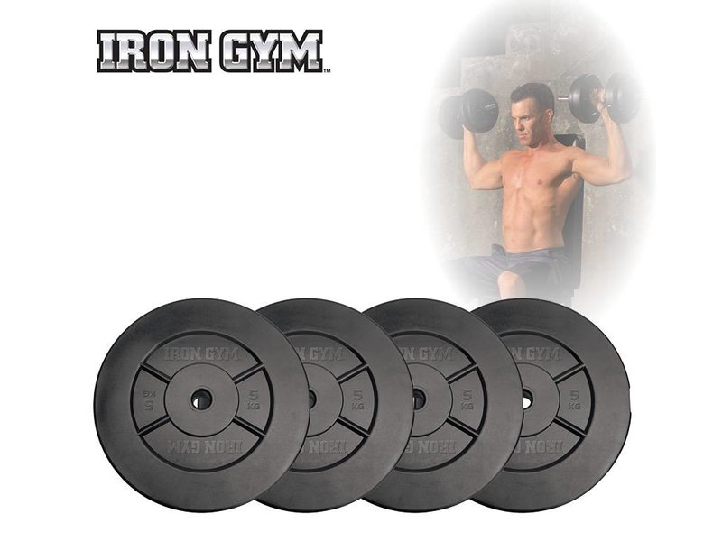 Iron Gym 20kg Plate Set, 5kg x 4