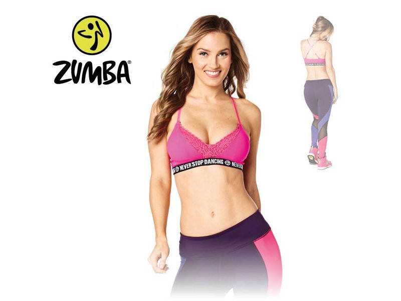 Zumba Bra "Never Stop Dancing" - Pink
