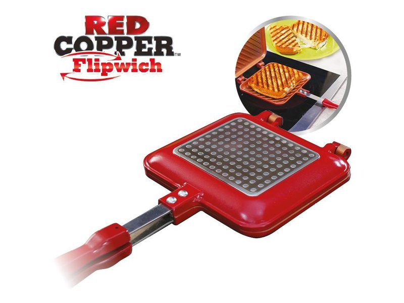 Red Copper Flipwich Pan