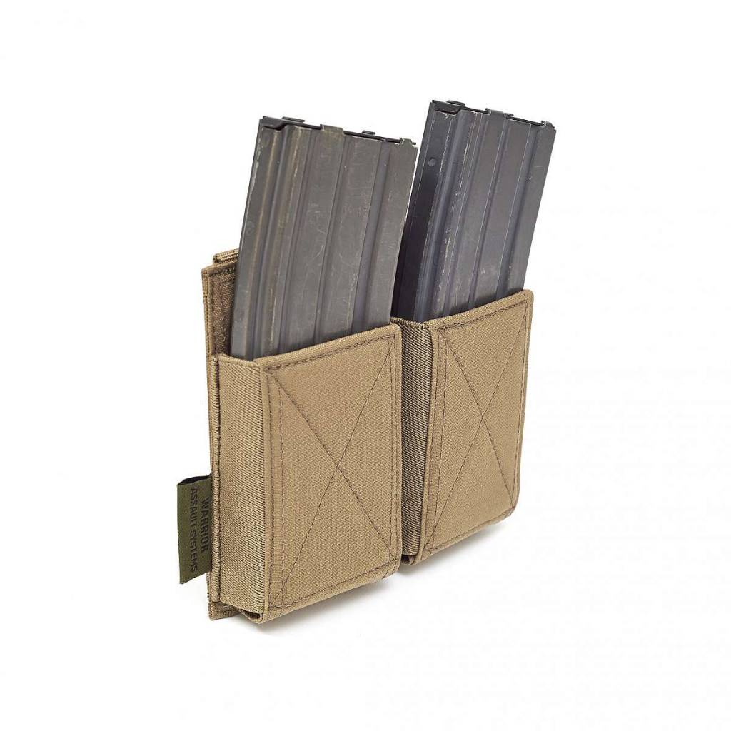 Warrior Double Elastic Mag Pouch - Coyote Tan - NLTactical