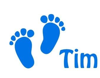 Window Decal Sticker Baby Feet Birth - Walldesign56 Wall 