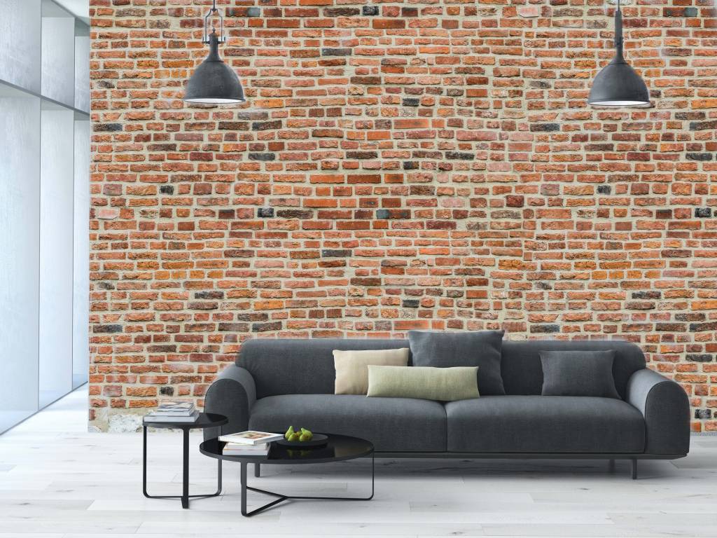 Fotobehang stenen baksteen middeleeuwen design walldesign56.com