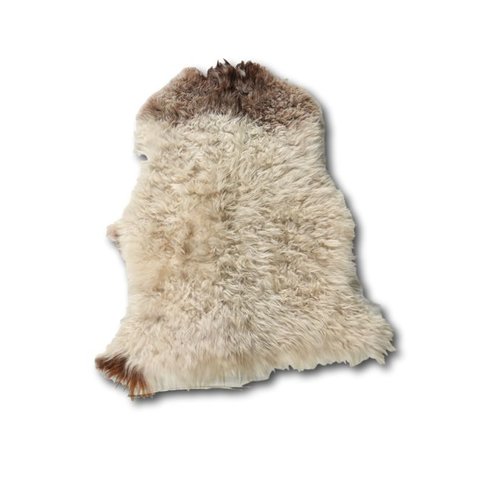 Het Landhuys Schapenvacht met krul bruin/beige mix Het Landhuys Schapenvacht met krul bruin/beige mix